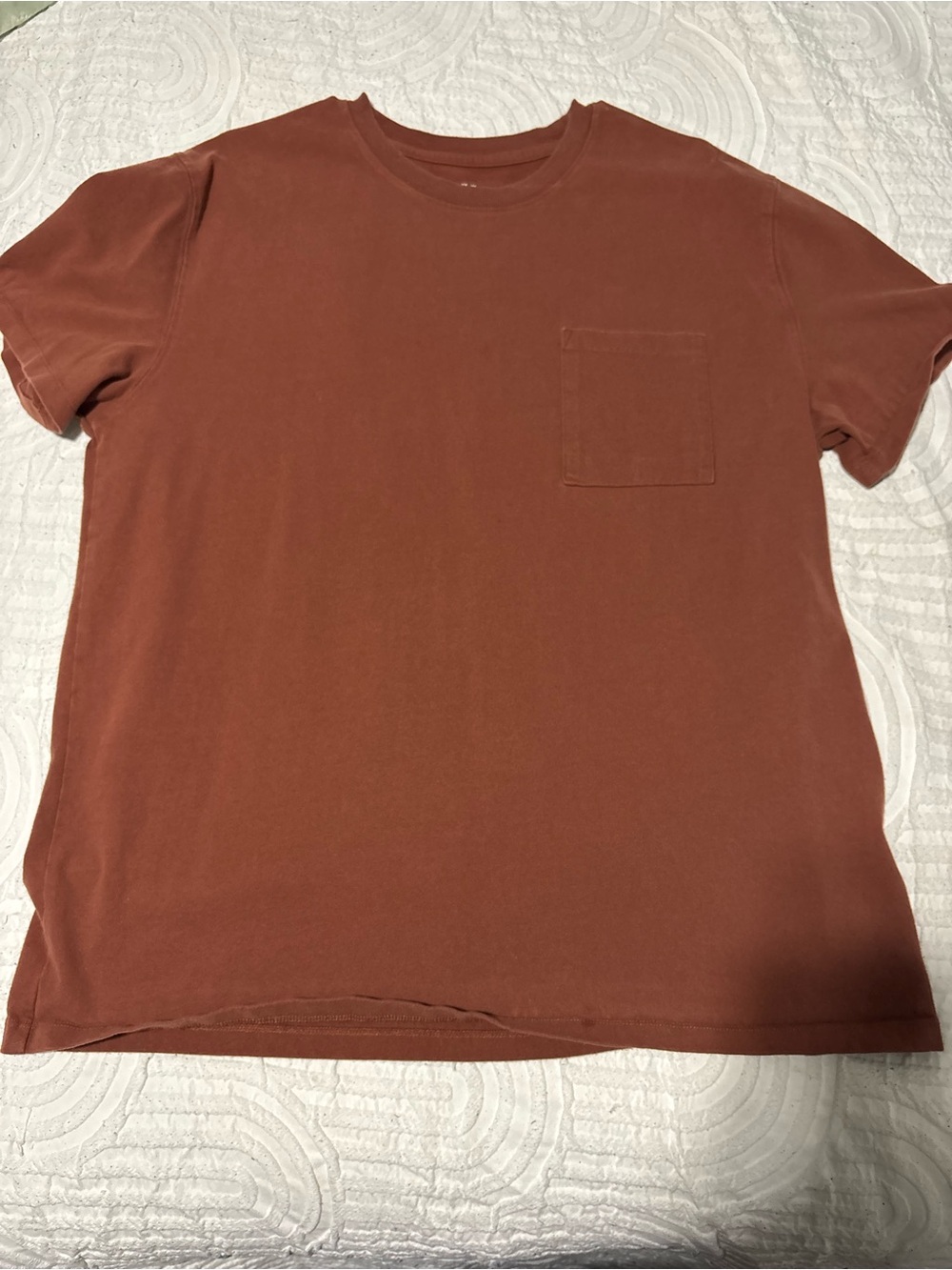 Men's Pocket Crewneck Shirt - Burnt Orange